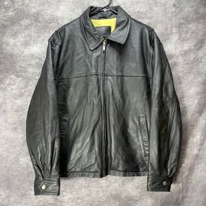 James Dean Original Leather Jacket Mens L Black Bomber Classic Limited Edition